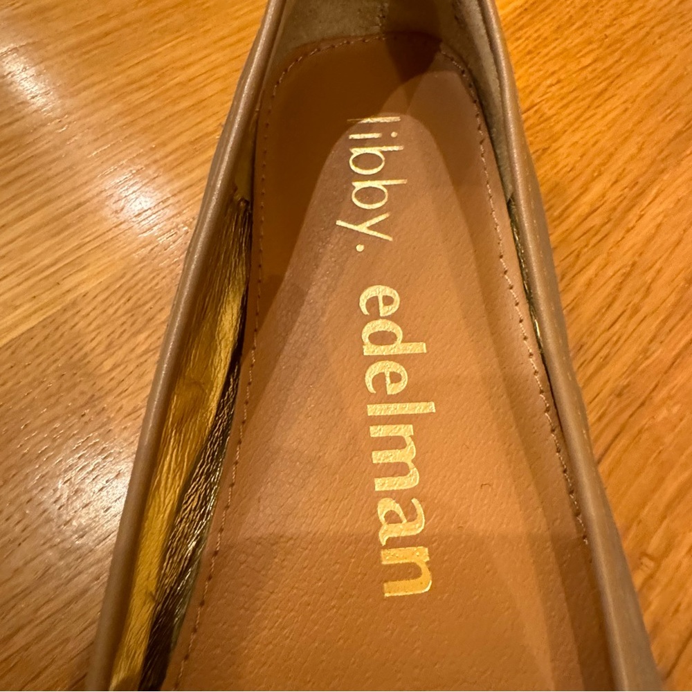Libby Edelman Metallic Flats with Turquoise look Size 7 1/2 feminine resort wear - Picture 8 of 9